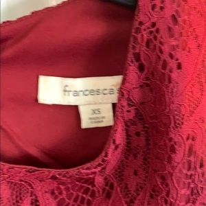 Francesca's Collections Dresses - Francesca’s Maroon Lace Semi-Formal Dress Francesca's Collections Dresses - Francesca’s Maroon Lace Semi-Formal Dress